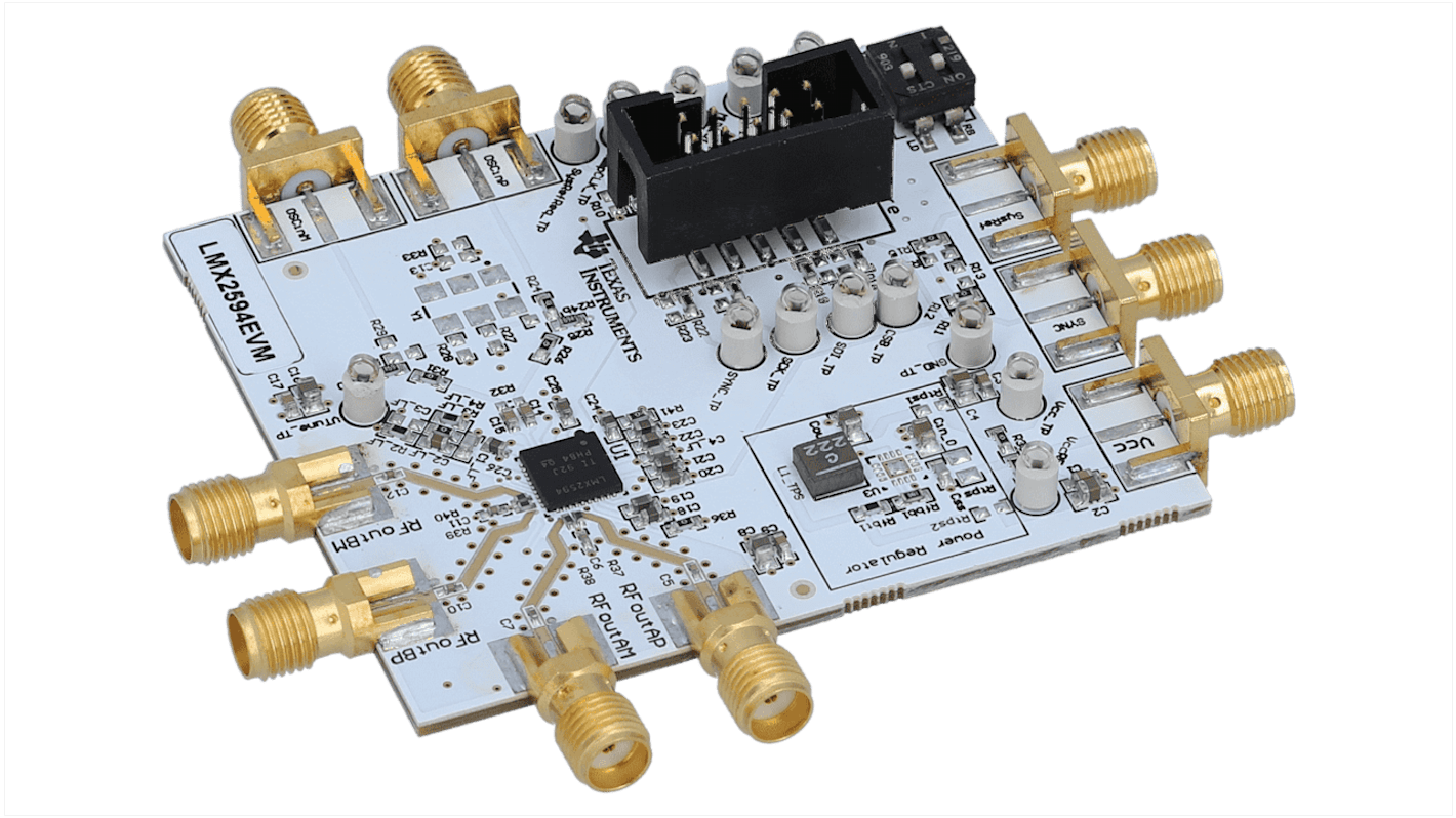 Texas Instruments 开发套件 无线开发工具, 频率合成器, 0.01 → 15GHz, LMX2594芯片, 用于LMX2594