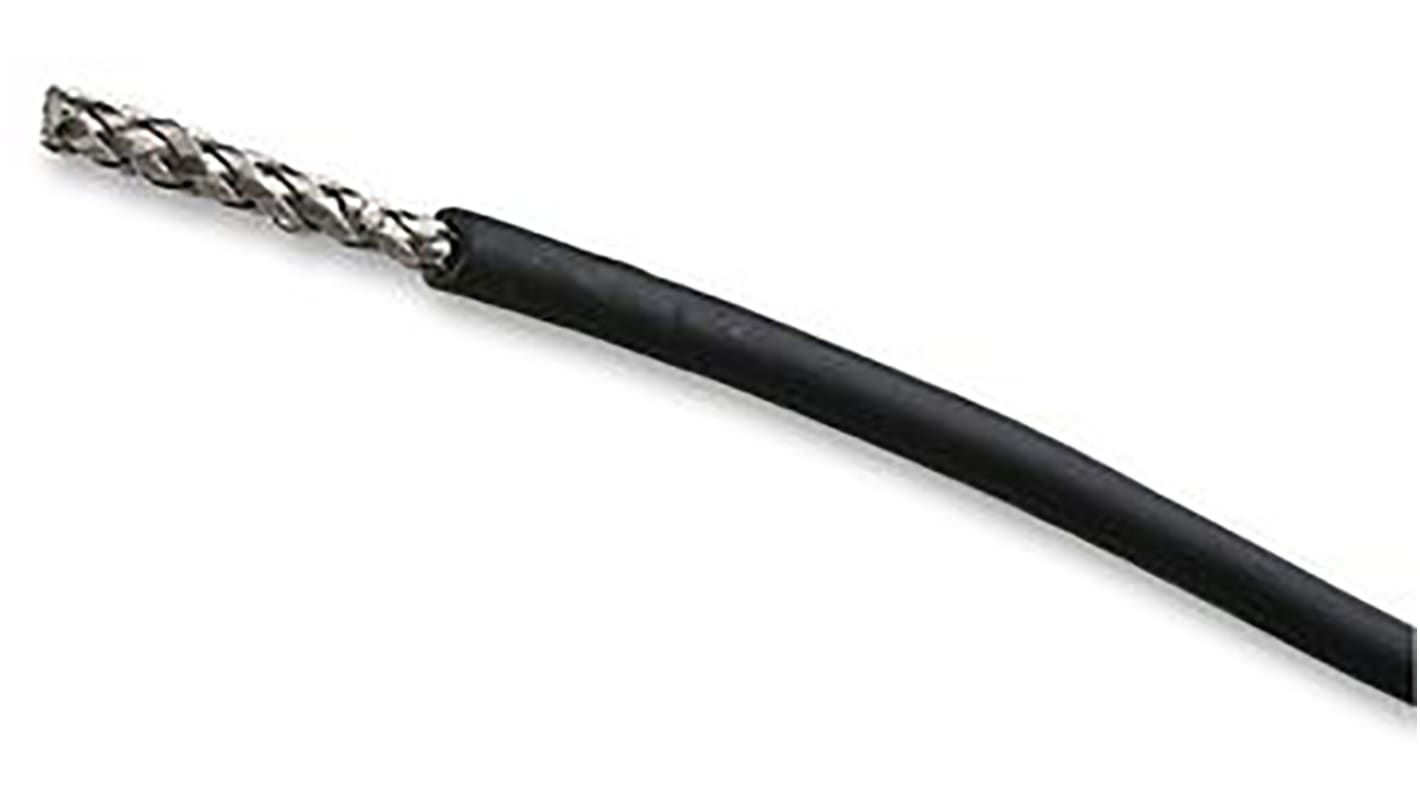 TE Connectivity RG178 Koaxialkabel, Verlegekabel, 50 Ω, 100m, Aussen ø 1.8mm, Schwarz