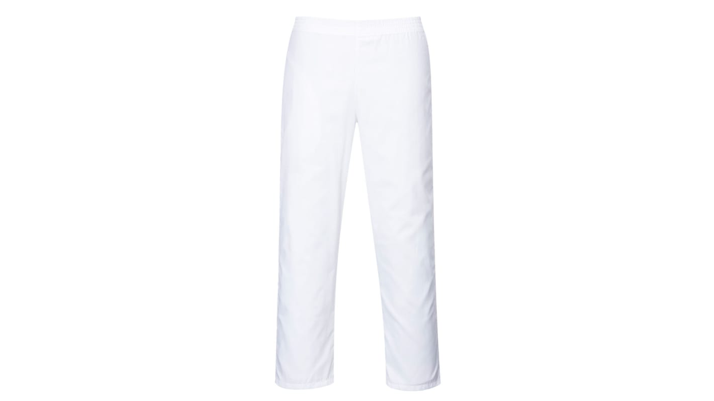 Pantalones de trabajo para Unisex, cintura 80cm, pierna 29plg, Blanco, Duradero, 35 % algodón, 65 % poliéster 80cm