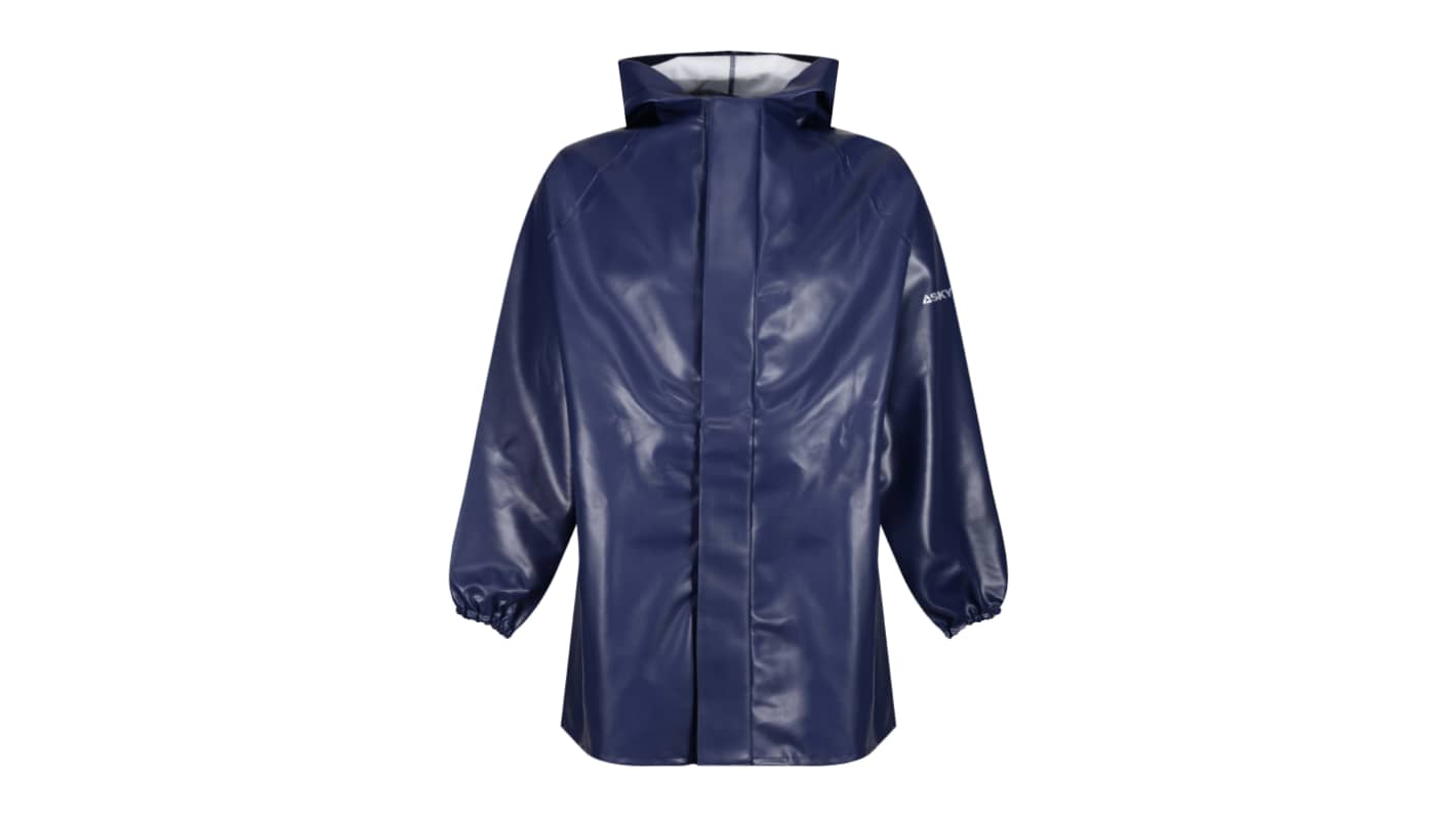Skytec Unisex Wiederverwendbar  Overall Art Jacke, Größe L, EPVC Marineblau, Chemikalienbeständig