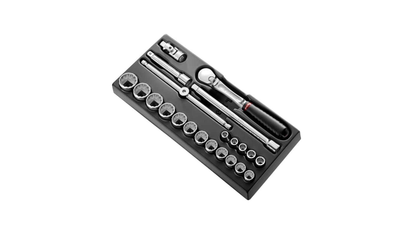 Jeu de douilles Facom MOD.SL161-212U 1/2" Carré 22 pièces