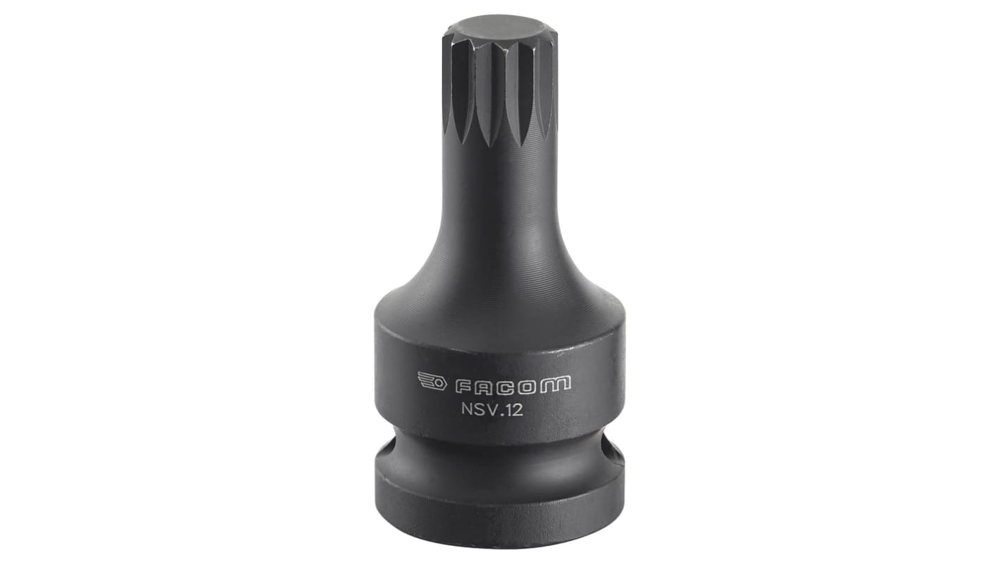 Facom 8mm, 1/2 in Drive Impact Socket, 50 mm length