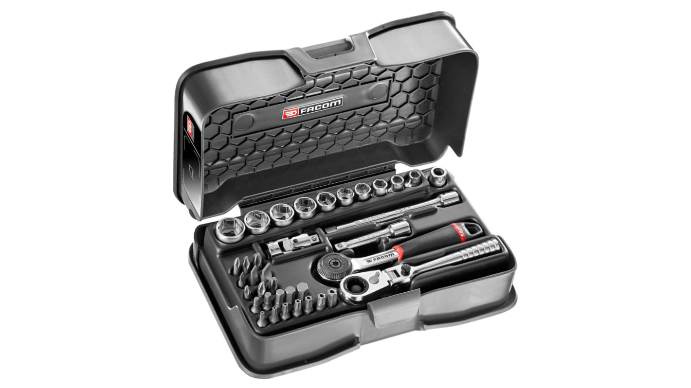 Facom ソケットセット1/4インチ 37ピース R.161-6P6HX | RS Facom ソケットセット1/4インチ 37ピース R.161-6P6HX | RS