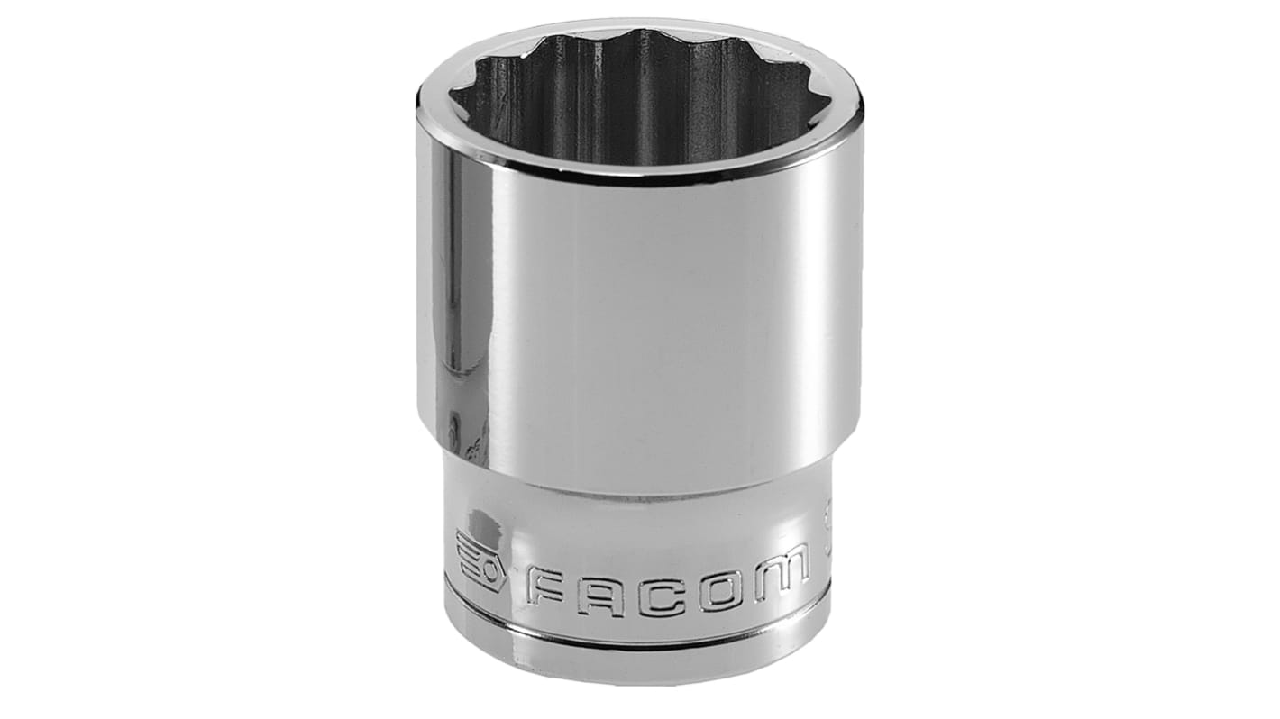 Facom ソケット 1/2インチ, ソケットサイズ:19mm, 長さ:36 mm