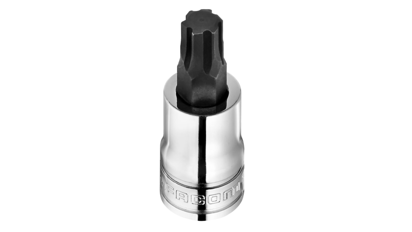 Facom 1/2 in Drive Bit Socket, Hex OGV Bit, 10mm, 60 mm Overall Length