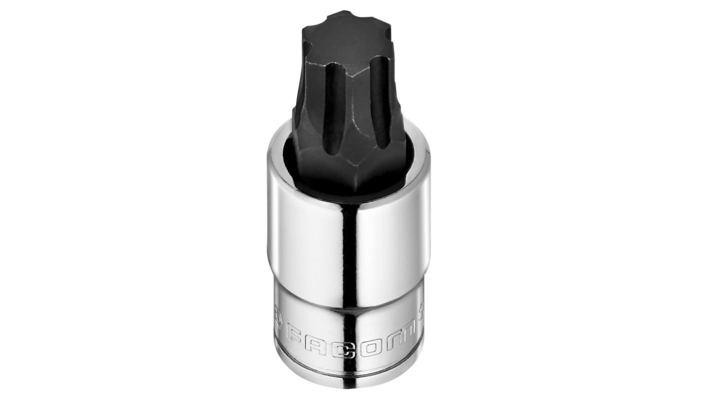 Facom 1/2 in Drive Bit Socket, Hex OGV Bit, 14mm, 60 mm Overall Length