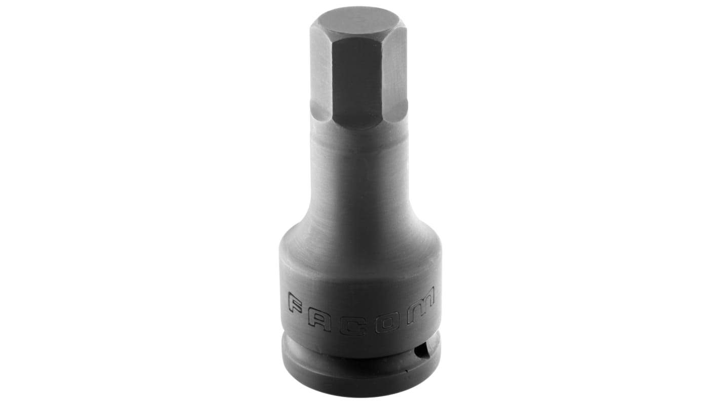 Vaso de impacto Facom perfil Vaso para punta de impacto de 19mm, con Vaso de 6 puntas de 3/4 pulg., longitud 100 mm