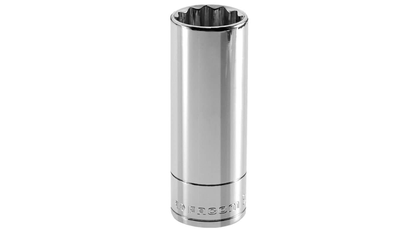 Facom J.1/4LA 3/8 Zoll Langer Steckschlüssel Steckschlüsseleinsatz SW 1/4Zoll 12-Punkt x 44,7 mm