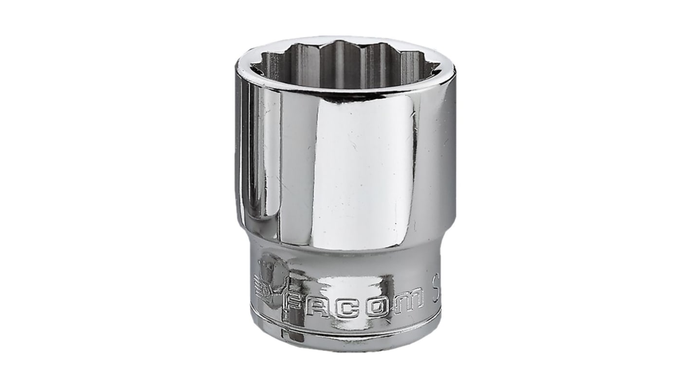 Facom ソケット 3/8インチ, ソケットサイズ:13mm, 長さ:30 mm