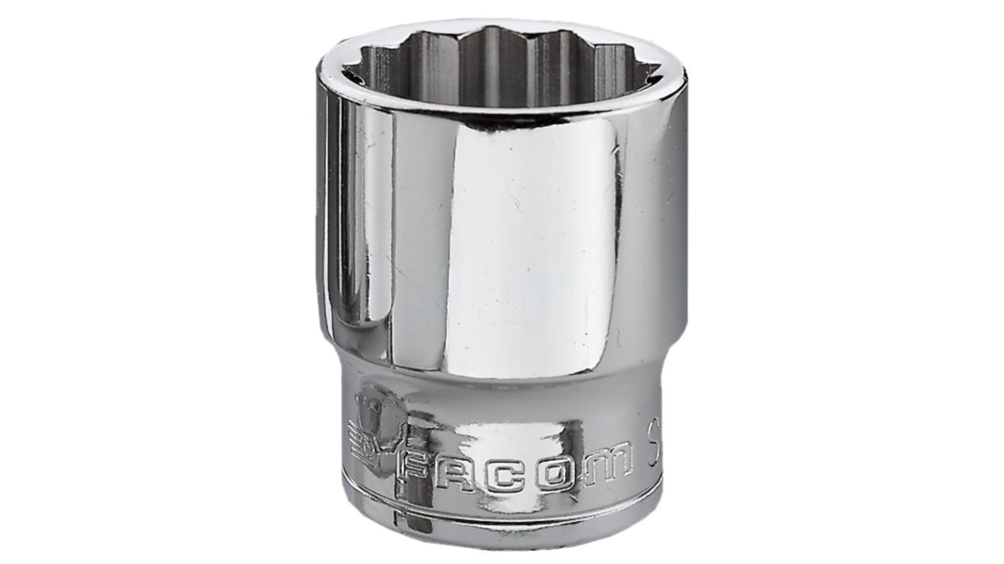 Facom ソケット 3/8インチ, ソケットサイズ:22mm, 長さ:33 mm