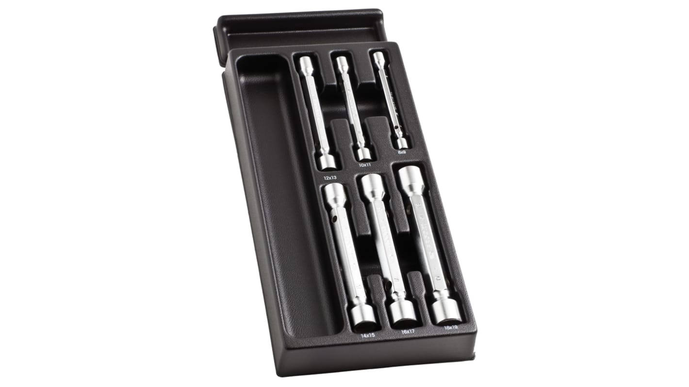 Facom MOD.97 8 x 9 - 10 x 11 - 12 x 13 - 14 x 15 - 16 x 17 - 18 x 19 mm Hex Socket Wrench with Tube Handle, 175 mm