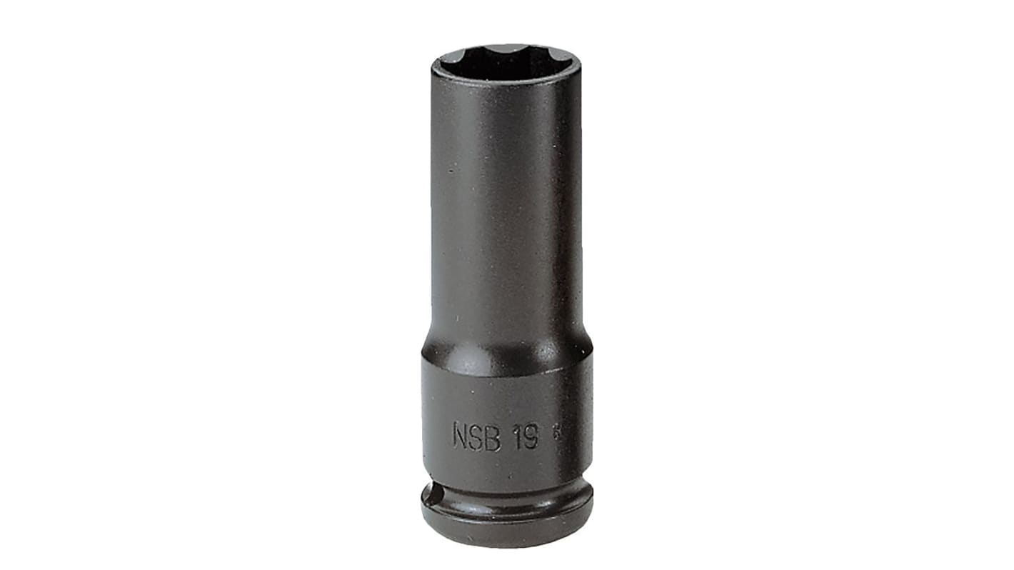 Vaso de impacto Facom perfil Vaso de impacto largo de 19mm, con cuadrado de 1/2 pulg., longitud 80 mm