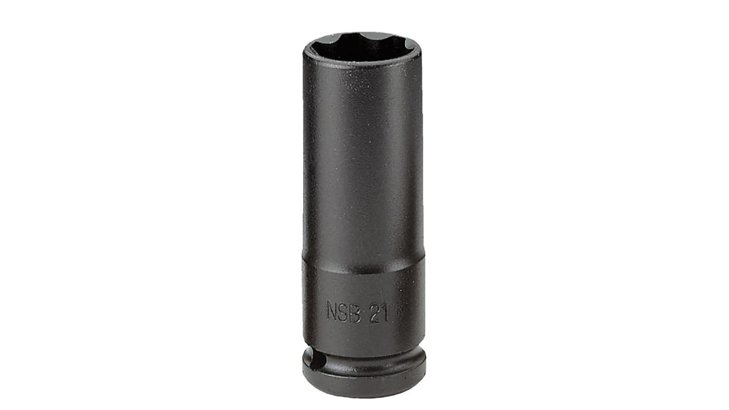 Vaso de impacto Facom perfil Vaso de impacto largo de 30mm, con cuadrado de 1/2 pulg., longitud 85 mm