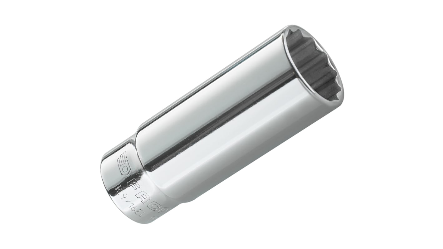 Facom 1/4 in Drive 3/16in Long Socket, 12 point, 50 mm Overall Length
