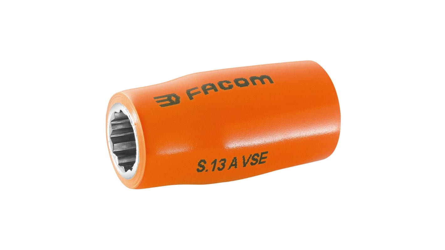Facom ソケット 1/2インチ, ソケットサイズ:14mm, 長さ:52 mm