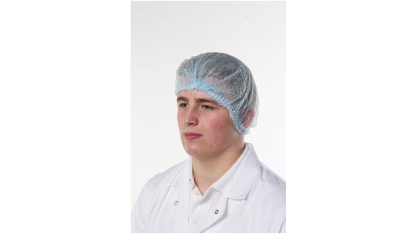 Pro Fit Green Disposable Hair Cap for Food Industry Use, One-Size, Mob Cap Type, Non-Metal Detectable