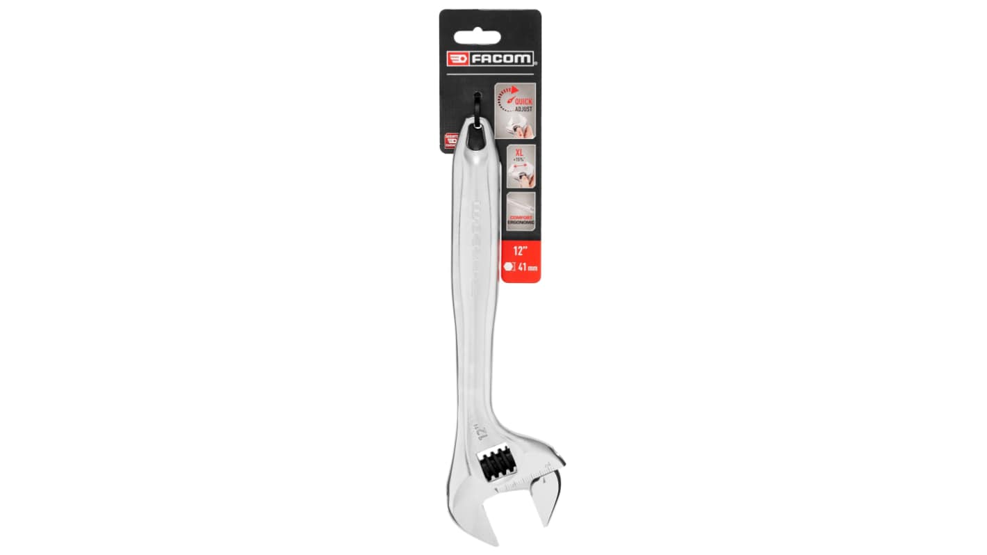 Facom Adjustable Spanner, Bi-Material Handle