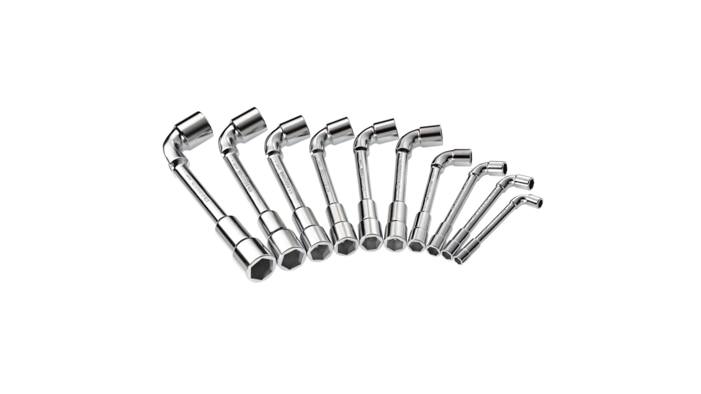 Facom 75.JU10 8 mm - 22 mm Hex Socket Wrench with Tube Handle, 450 mm Overall