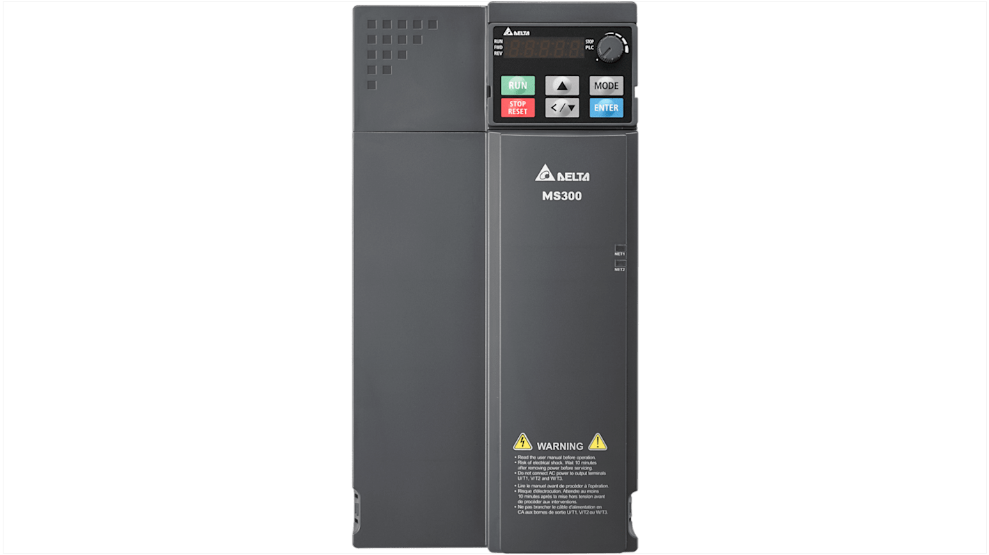 Delta Electronics Inverter Drive, 15 kW, 3 Phase, 460 V, 32 A, VFD-MS Series