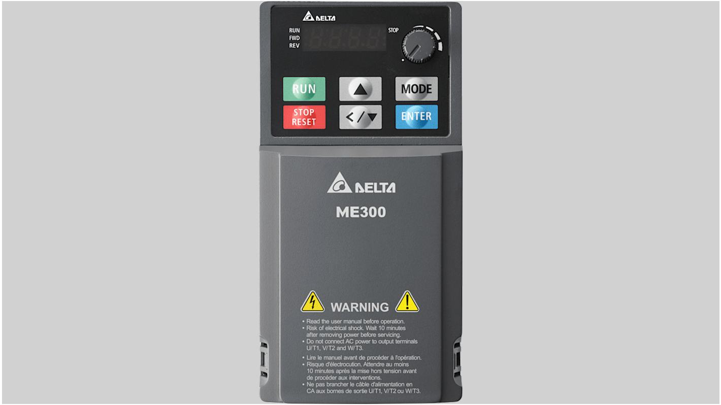 Delta Electronics VFD-ME 1-Phasen Frequenzumrichter 0,75 kW 230 V / 4,8 A 0 → 599Hz
