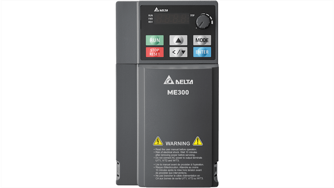 Delta Electronics VFD-ME 3-Phasen Frequenzumrichter 2,2 kW 460 V / 5,5 A 0 → 599Hz