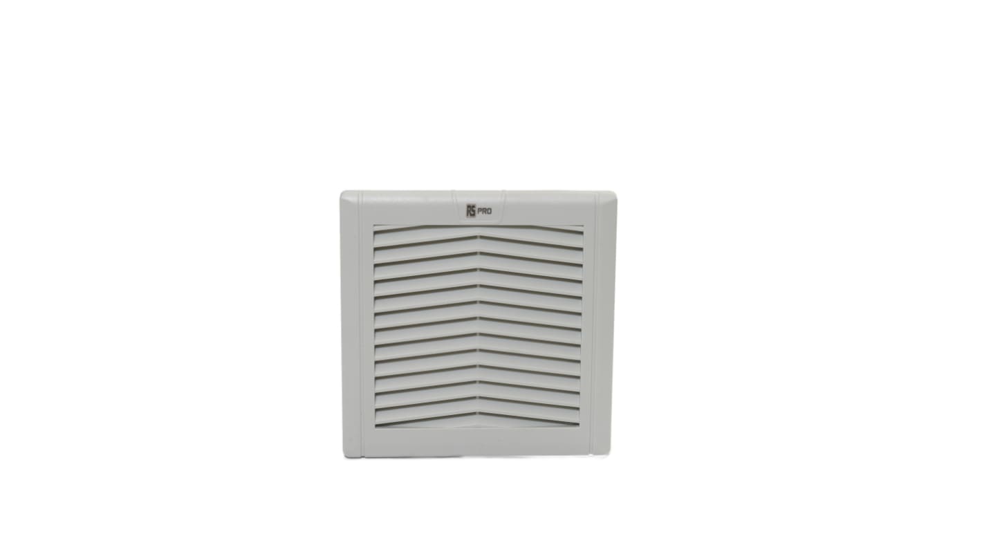 Ventilateur à filtre RS PRO, 180m³/h, 24 V c.c., 149x149mm