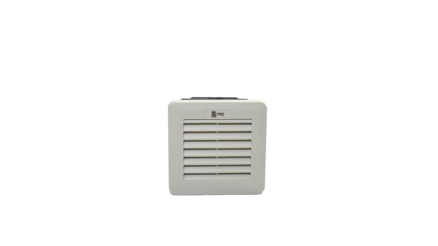 RS PRO Filter Fan, 230 V, AC Operation, 39m³/h Filtered, 48m³/h Unimpeded, IP54, 106x106mm
