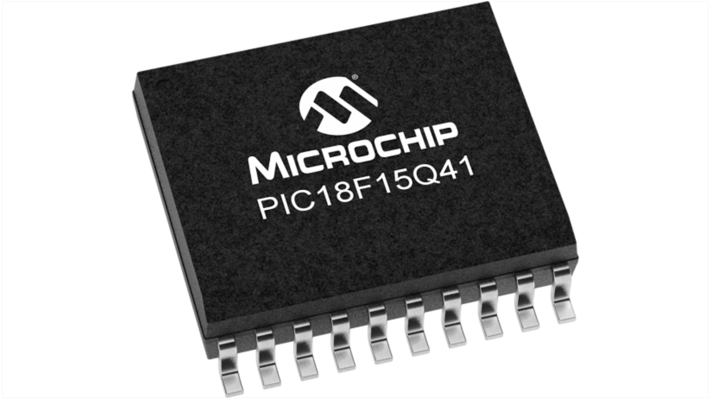 Microchip PIC18F15Q41-I/SO, 8bit PIC18F Microcontroller MCU, PIC18, 64MHz, 32 kB Flash, 20-Pin SOIC