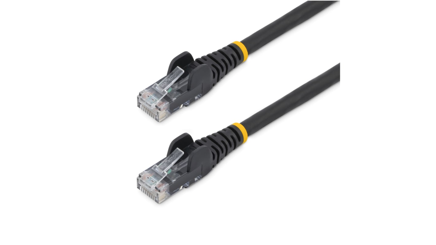 StarTech.com, 0.5m Cat6, Black RJ45 to Male RJ45 Male, U/UTPUnshielded, Terminated LSZH Sheath