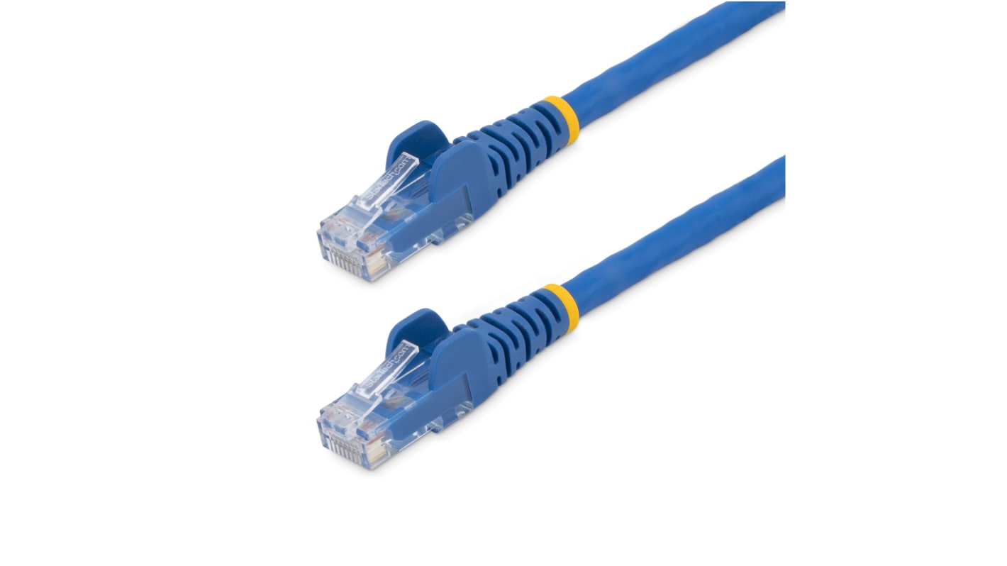 Cable Ethernet Cat6 U/UTP StarTech.com de color Azul, long. 0.5m, funda de LSZH, Libre de halógenos y bajo nivel de