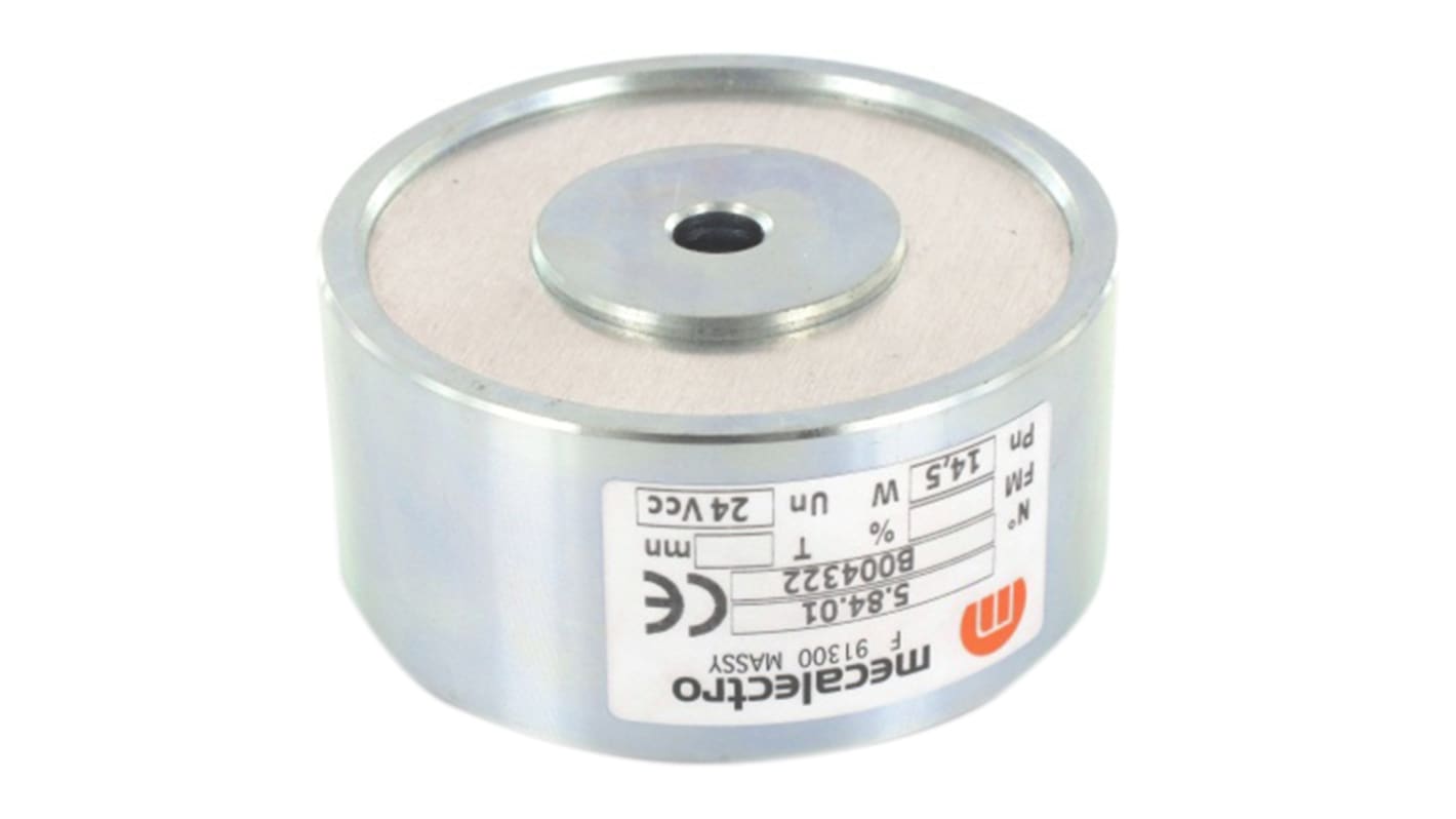 Mecalectro Holding Magnet, 2000N Holding Force 24V dc