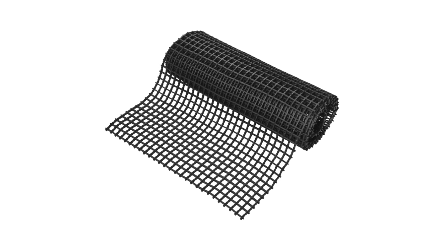 Coba Europe Black Anti-Slip PVC Mat, Holes Finish 5m x 0.6m x 12mm