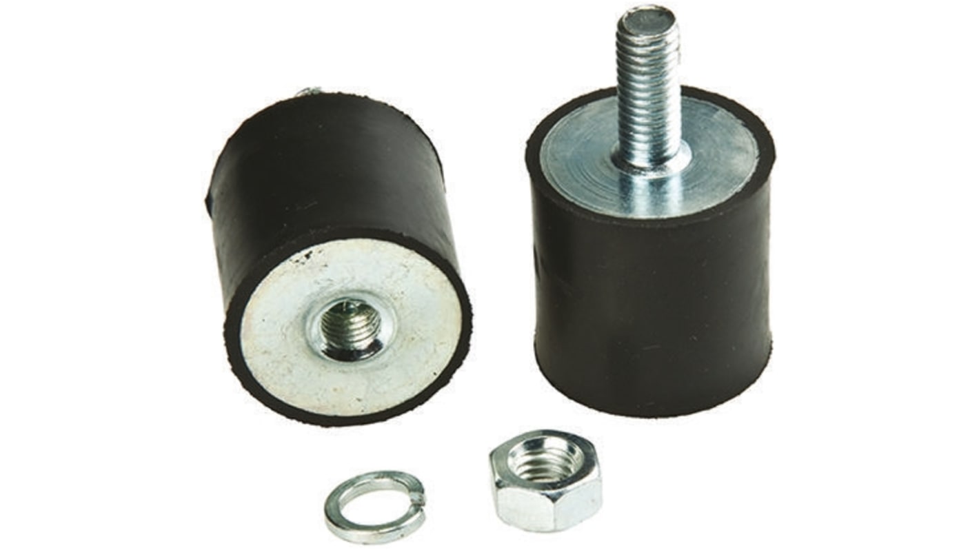 Supporto antivibrazione FIBET in Gomma naturale, M16, Ø 100mm, H. 104mm