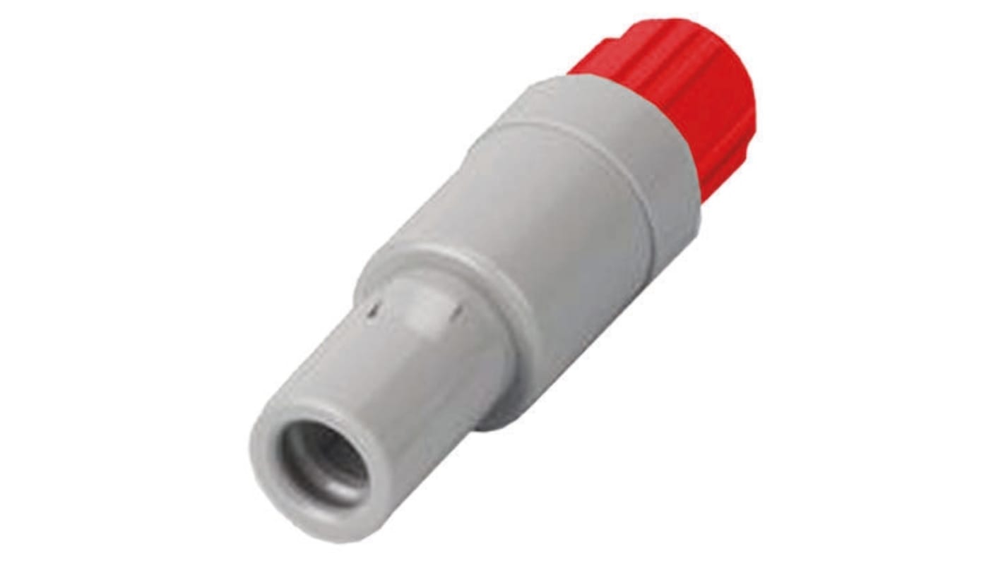 Lemo Circular Connector, 5 Contacts, Cable Mount, Plug, Male, IP50, Redel P Series