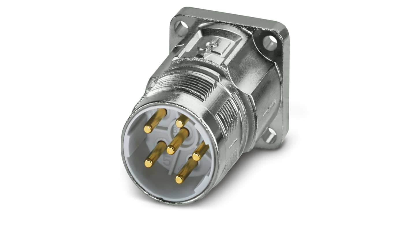 Phoenix Contact Circular Connector, 6 Contacts, Front Mount, M23 Connector, Plug, Male, IP67, M23 PRO Series