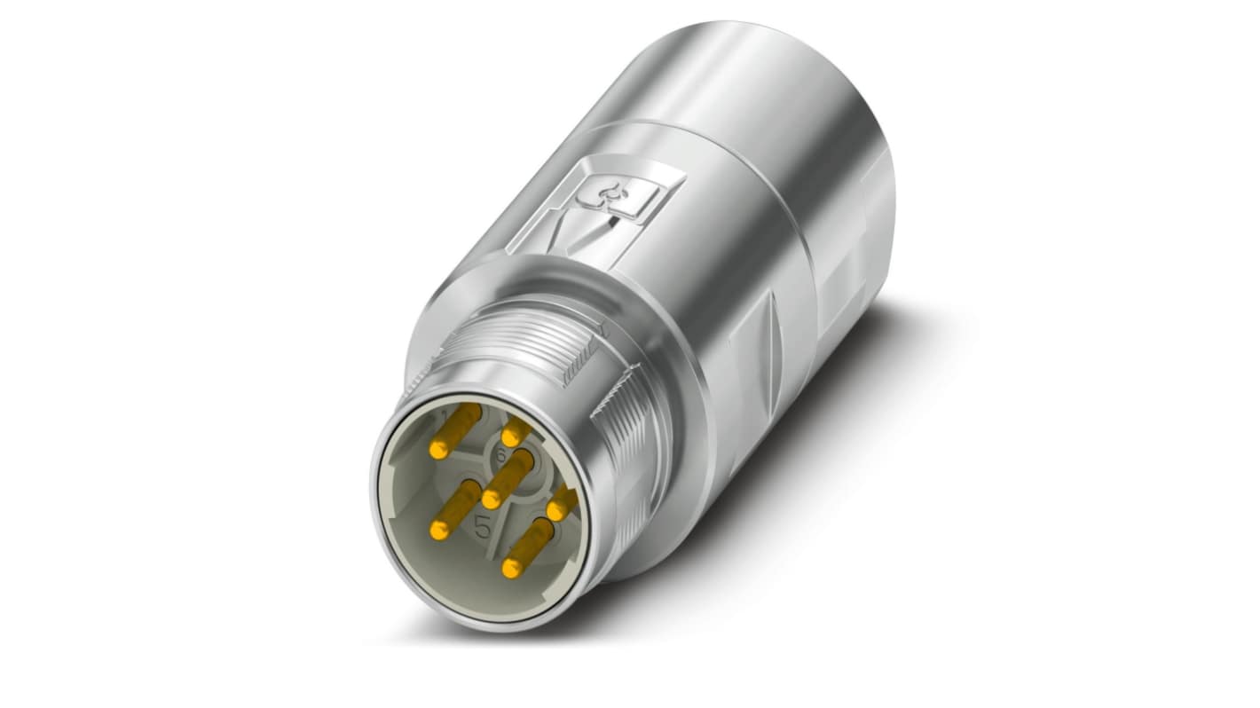Phoenix Contact Circular Connector, 6 Contacts, Cable Mount, M17 Connector, Plug, M23 PRO Series