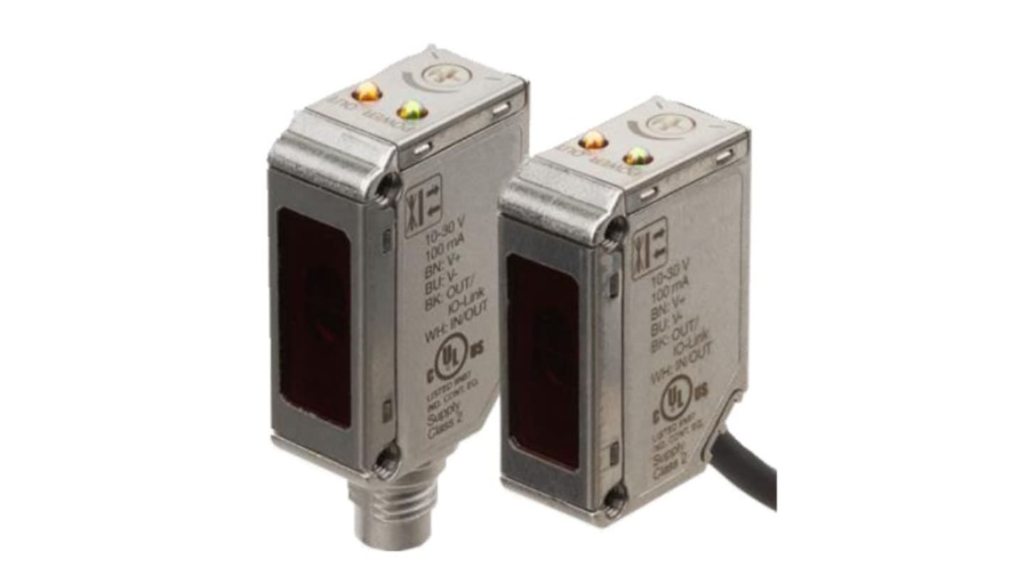 Rs-Online Sensore fotoelettrico Rettangolare RS PRO Diffuso con soppressione di sfondo rilevamento 1 m uscita NPN/PNP
