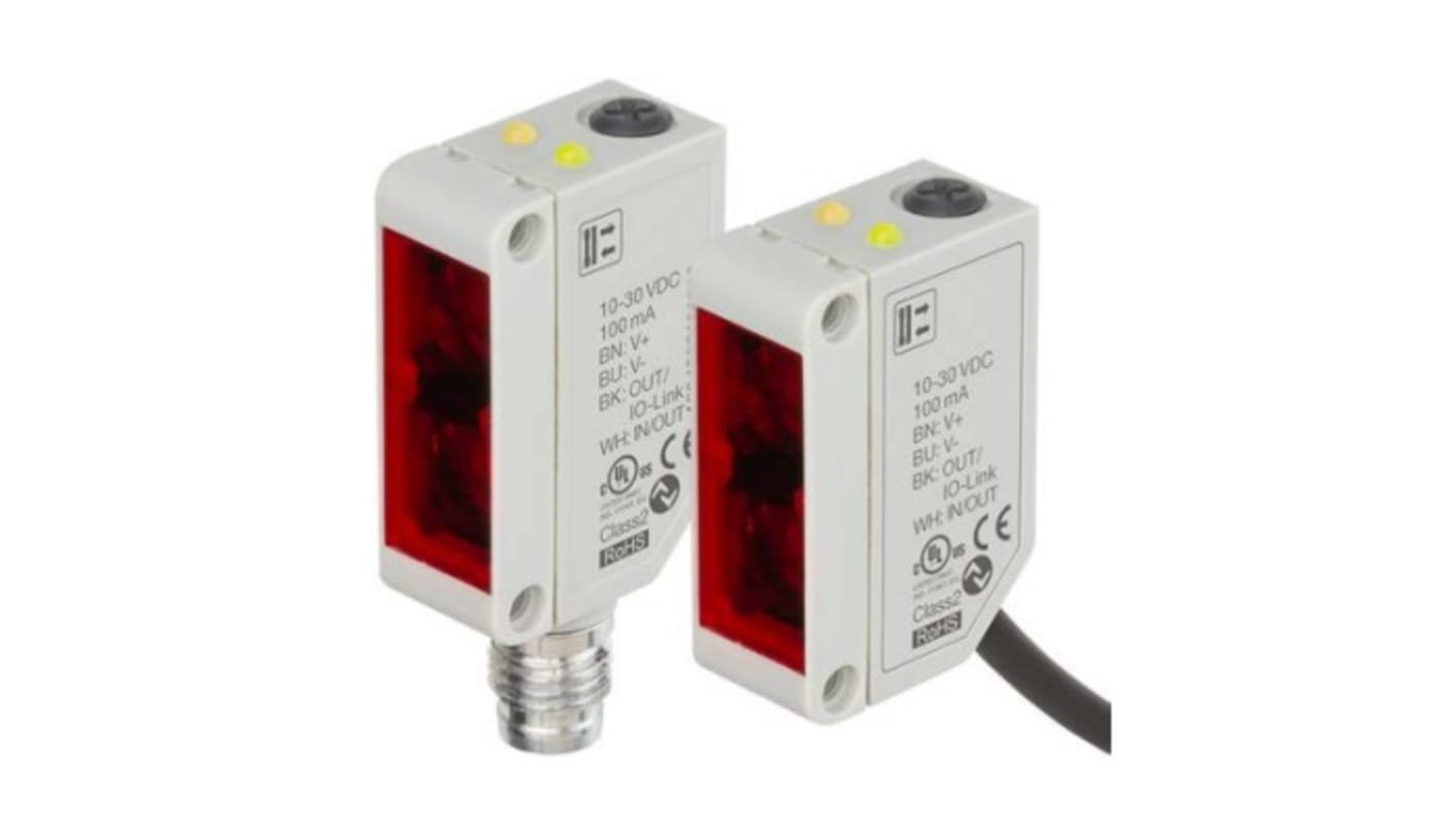 RS PRO Kubisch Optischer Sensor, Hintergrundunterdrückung, Bereich 200 mm, NPN/PNP Ausgang, Anschlusskabel