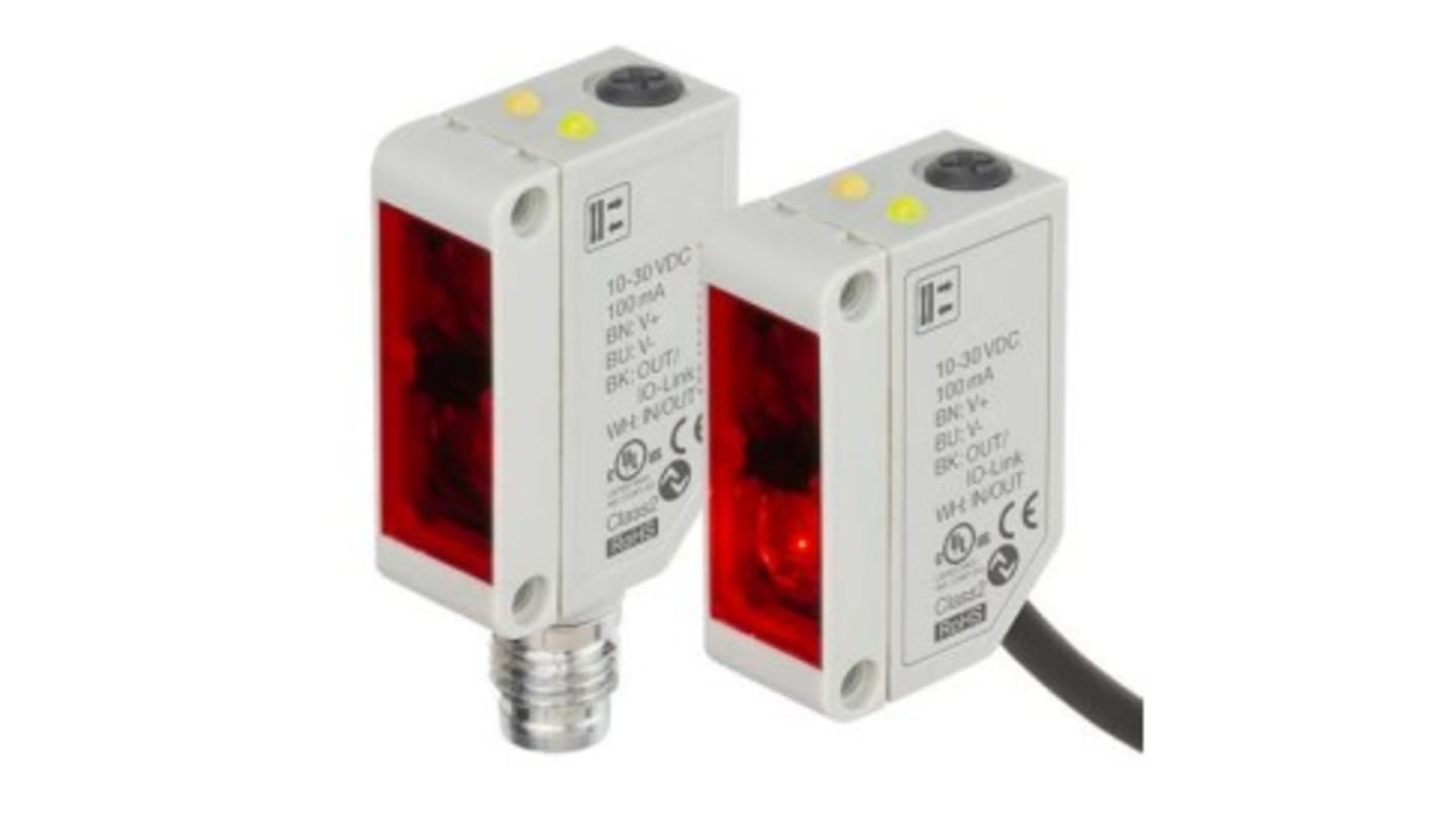 RS PRO Polarised Retro Reflection Photoelectric Sensor, Block Sensor, 1 m Detection Range IO-LINK