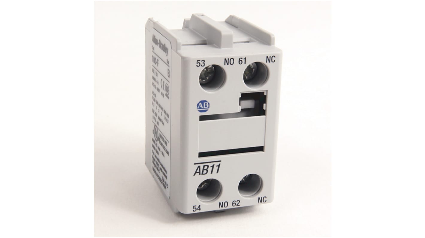 Allen Bradley 100F Hilfskontakt 2-polig, 2 Schließer Frontmontage mit Schraubanschluss Anschluss 10 A