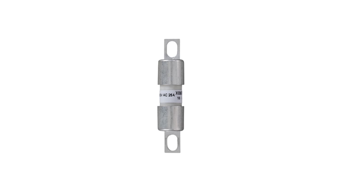 Mersen 25A British Standard Fuse, 10 x 28mm, 250V ac, 34.6 → 39.4mm