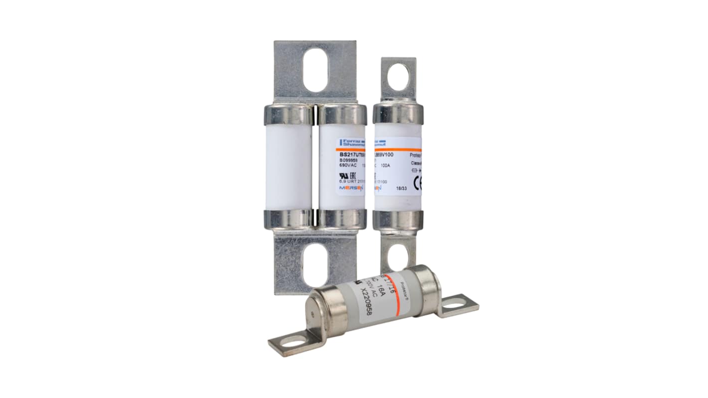 Mersen 32A British Standard Fuse, 17 x 49mm, 690V, 61 → 65.5mm