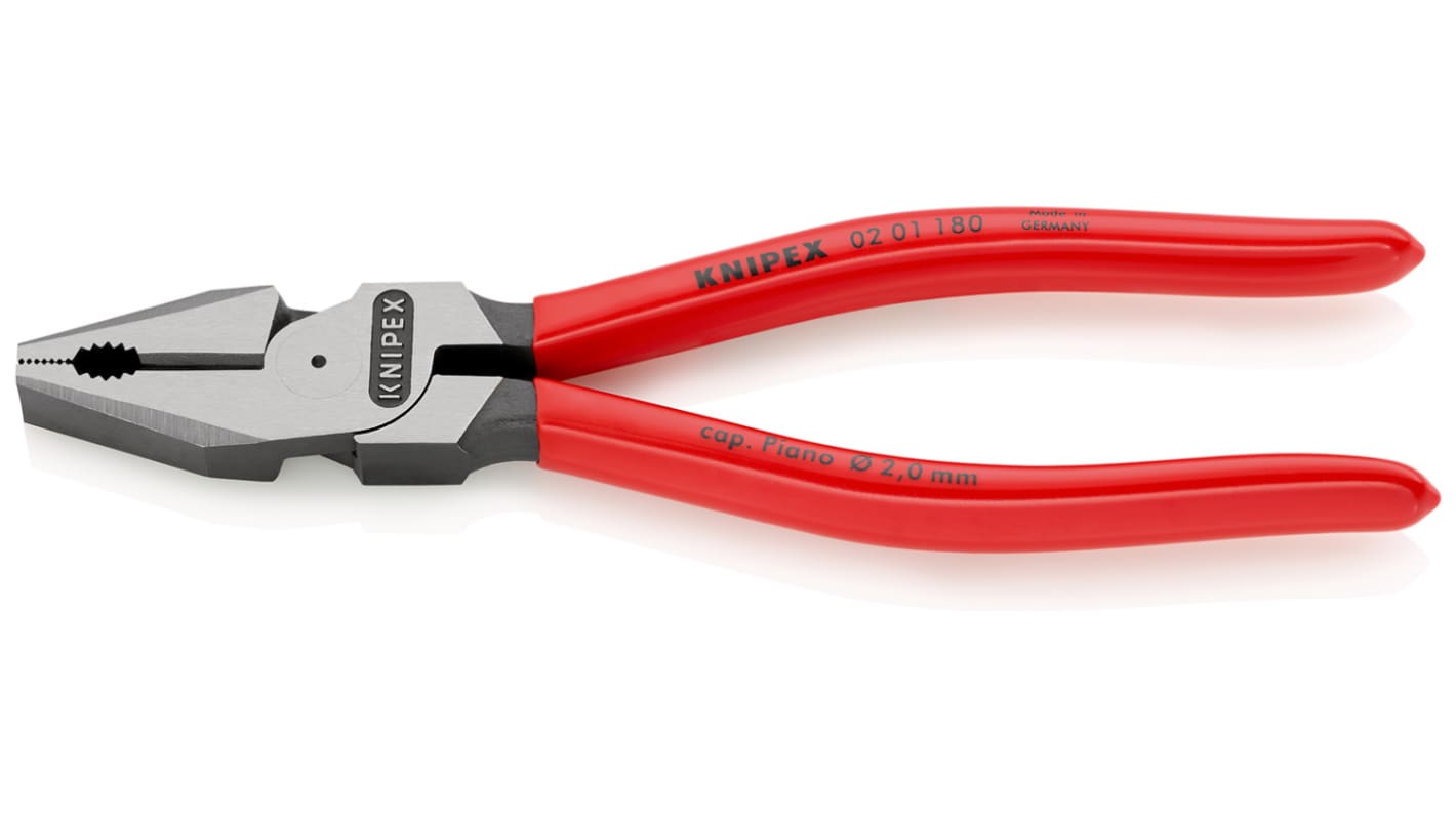 Knipex Combination Pliers, 180 mm Overall, Straight Tip