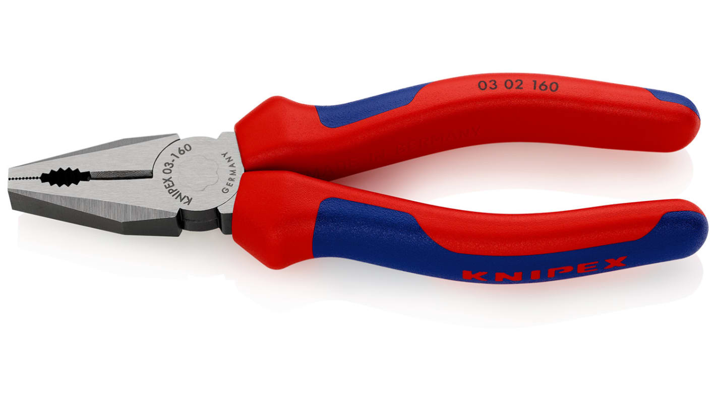 Knipex Kombizange Schneidkraft → Kupferkabel: 10 mm harter Draht: 2 mm mittelharter Draht: 3,1 mm 160 mm