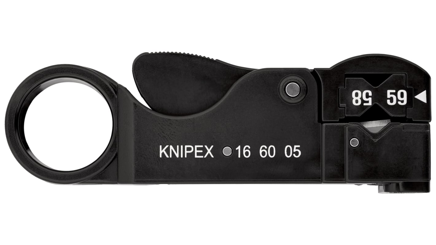 Knipex 16 60 05 SB Series Coaxial cable stripping tool, 5mm Min, 6.2mm Max, 105 mm Overall