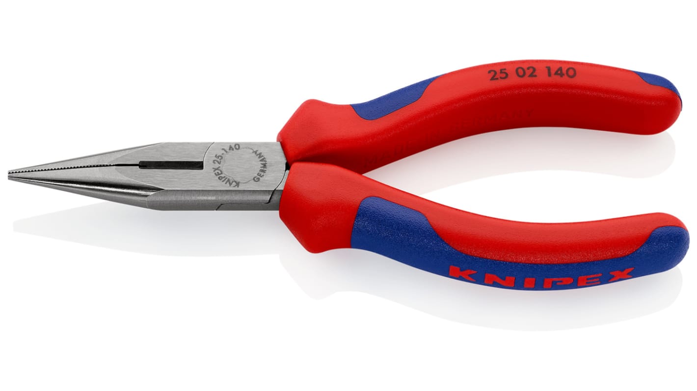 Knipex Spitzzange / Backen 42mm Schneidkraft → Harter Draht: 1,6 mm, mittelharter Draht: 2,5 mm 140 mm