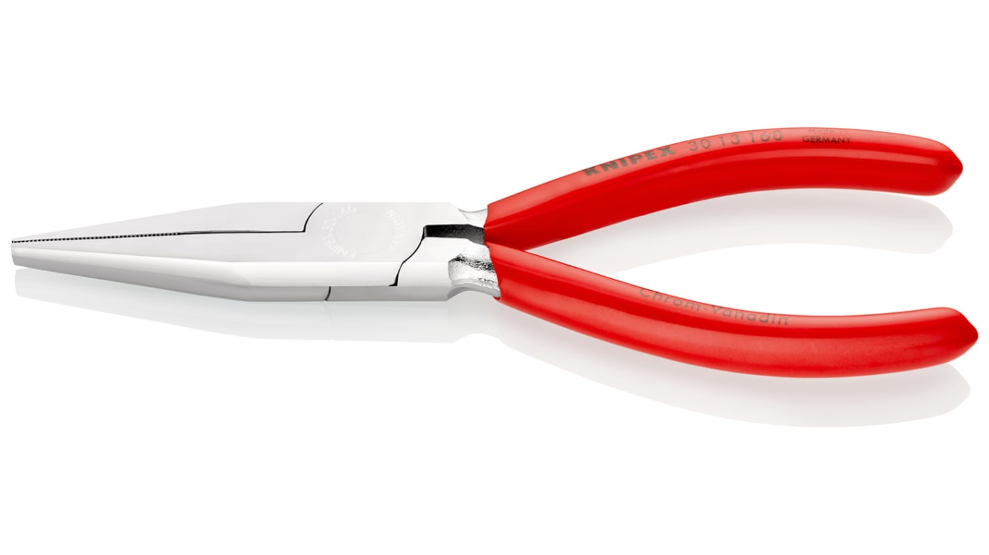 Knipex Flat Nose Pliers, 160 mm Overall, Flat, Straight Tip, 46,5mm Jaw