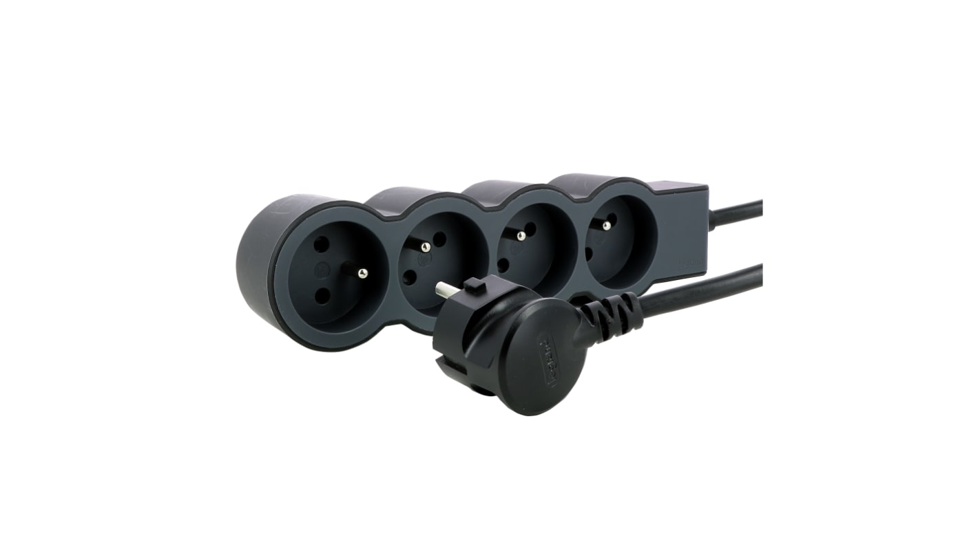 Legrand 3m 4 Socket Type E - French Extension Lead