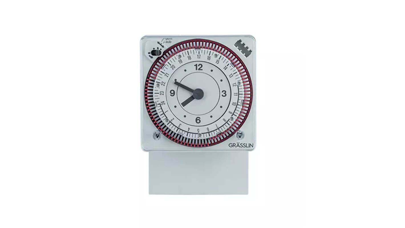 01.80.0001.1 Temporizzatore per guida DIN Grasslin 230 V c.a. 1 canale RS