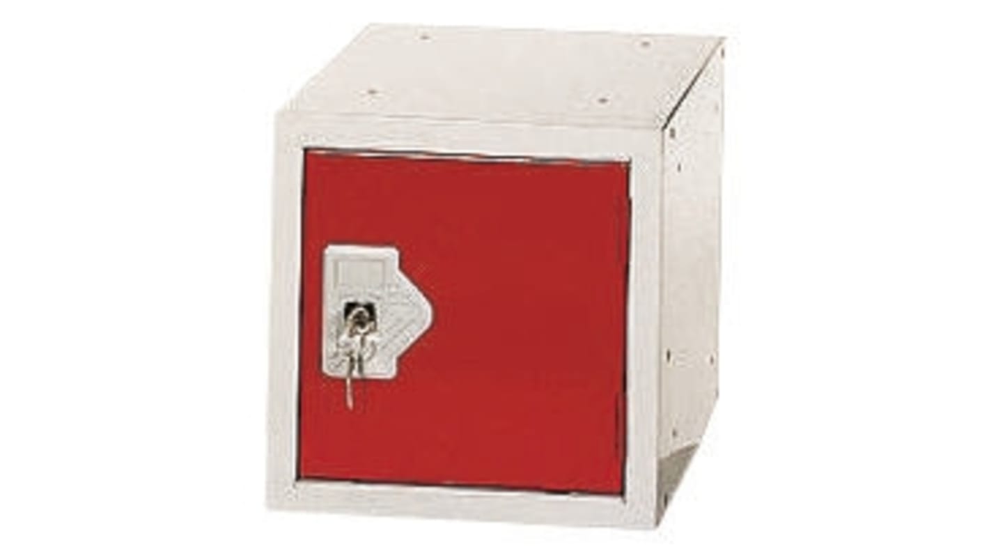 RS PRO 1 Door Red Locker, 305 mm x 305 mm x 305mm